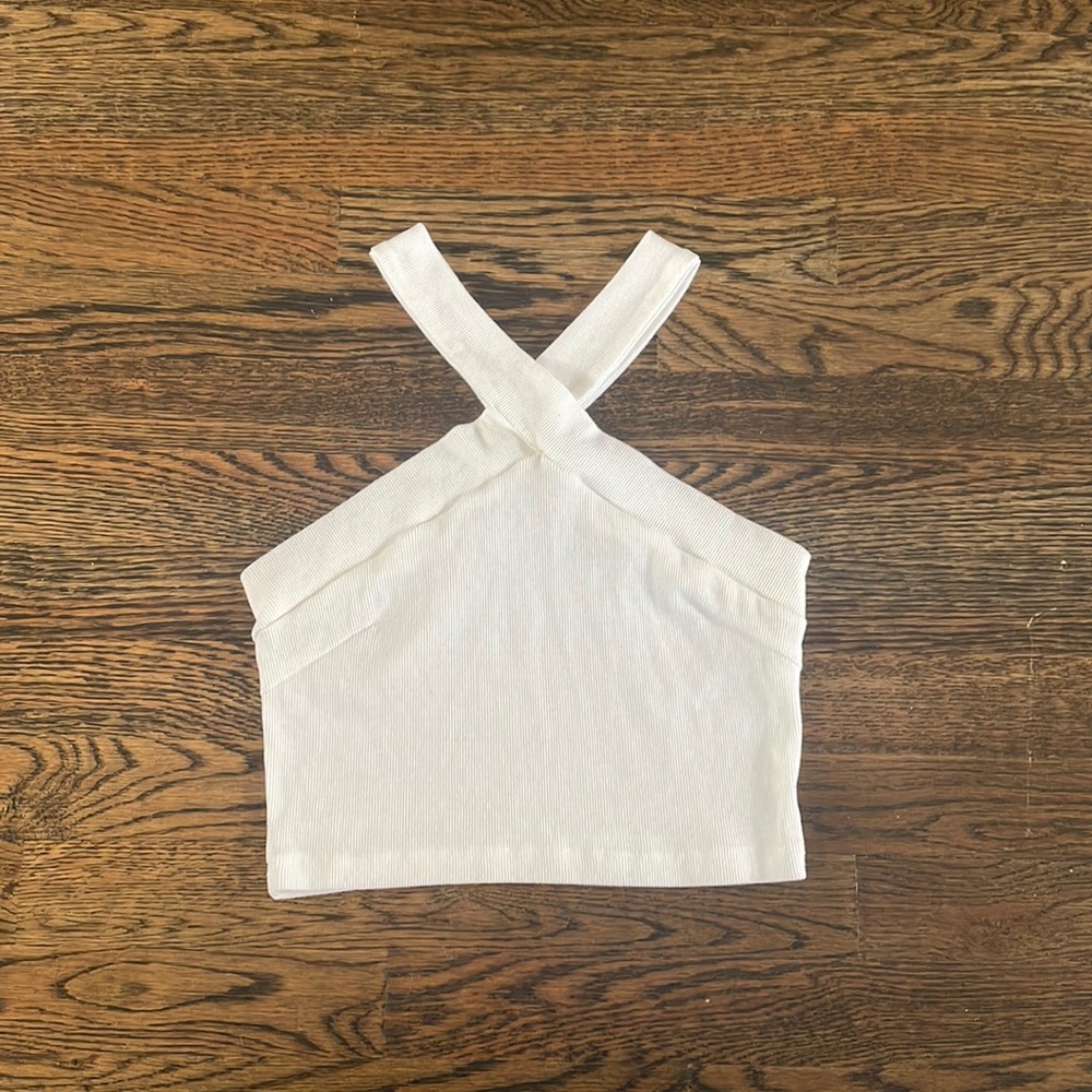 White halter top, size M